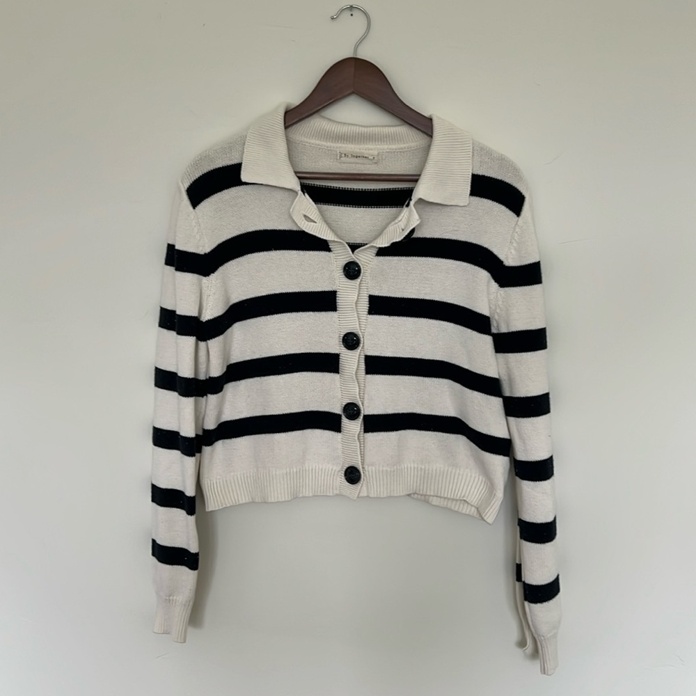 By Together Striped Crop Sweater